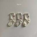 大人気【再入荷】＜BABY＞ ＜KIDS＞digreen minirobe Future socks set 3足set 靴下 滑り止め付き クルーソックス 滑り止め無し キッズ 赤ちゃん 韓国子供服 女の子 男の子 くすみ色 くつした 可愛い かわいい おしゃれ オシャレ 14cm 15cm 16cm 17cm 18cm ロゴ 19cm 3