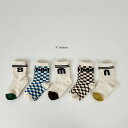 ＜BABY＞＜KIDS＞vd MNB socks set 5足セット 12-14cm 14-16cm 滑り止め無し 韓国子供服 靴下 キッズ 赤ちゃん ベビー 女の子 男の子 12cm 13cm 14cm 15cm 16cm 17cm 18cm 19cm 20cm 21cm ロゴ くすみ色 チェック ソックス