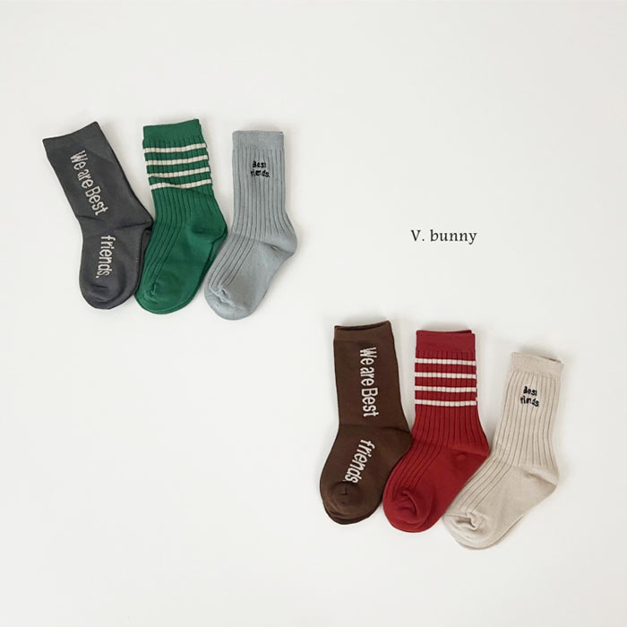 vb we are best friends socks set 3足set 靴下 