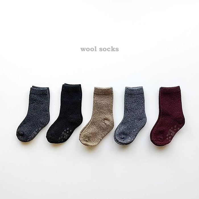 暖かウール靴下 やや厚手＜BABY＞＜KIDS＞basic muji wool socks 1足 くすみ色 12-14は滑り止め付き キッズ 赤ちゃん 韓国子供服 女の子 男の子 靴下 キッズ くつした 可愛い キッズ かわいい …