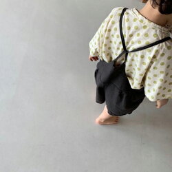 ポニーオーバーオールサロペット男の子女の子男女兼用キッズ韓国子供服チャコールベージュポケット無し80cm90cm100cm110cm120cm
