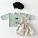 ★★SALE品につき返品交換不可★★定価2,300円 BabyべべフェイスT ベビー 赤ちゃん ロンT プリント ミント レッド 60cm 70cm 80cm ...