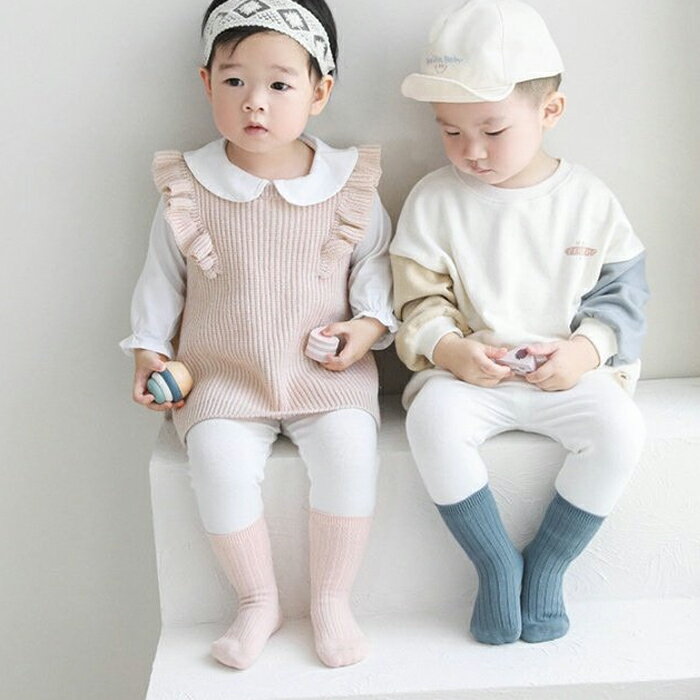 再入荷＜BABY＞ ＜KIDS＞豊富なくすみ色10色展開 1足 靴下 クルーソックス 滑り止め無し キッズ 赤ちゃん 韓国子供服 女の子 男の子 キッズ くつした ソックス 可愛い キッズ かわいい おしゃれ オシャレ 14cm 15cm 16cm 17cm 18cm 3