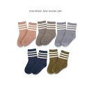 ＜BABY＞＜KIDS＞ac mountain line socks set 5セット くすみ色 12cm 13cm 14cm 15cm 16cm 17cm 18cm 19cm 20cm 韓国子供服 男の子 女の子 靴下 シンプル こども キッズ リブソックス 男女兼用 可愛い おしゃれ