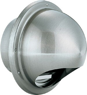 バクマ工業 B-100MVS-A ステンレス製 100φ 丸型フード付換気口 アミ付 BEAR ベアー