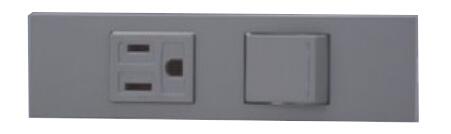 樂天商城 - 神保電器 KAG-2543-SG 接地コンセント+3路ガイドランプ付きスイッチセット【KAG2543SG】 JIMBO