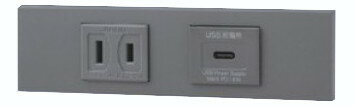 神保電器 KAG-2624 NKシリーズ家具・機器用コンセント+USB給電用コンセントセット （SG色）