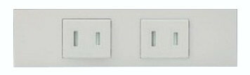 樂天商城 - 神保電器 KAG-2706 NKシリーズ家具・機器用扉付コンセントセット　2口 シボ加工品（PW色）