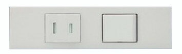 神保電器 KAG-2724 NKシリーズ家具・機器用扉付コンセント+3路スイッチセット シボ...
