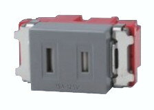 神保電器 NKC-5F-SG NKシリーズ 埋込扉付コンセント（SG色）