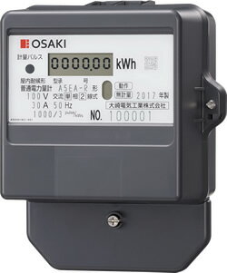 大崎電気工業 A5EA-R100V 30A 50Hz 電子式電力量計 検定付