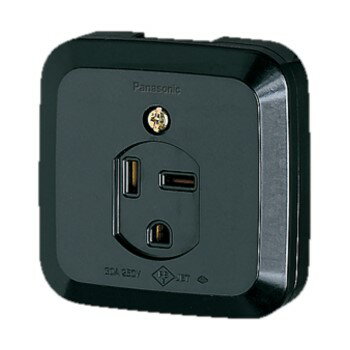 パナソニック WK3730B 小型接地2P30A角型コンセント(250V)(ブラック) IHクッキングヒーター用