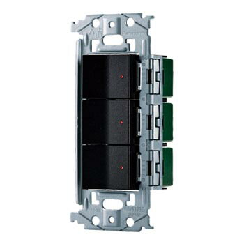 パナソニック WNSS51888B SO-STYLE 埋込スイッチセット(パイロットスイッチC 0.5A×3)(マットブラック)