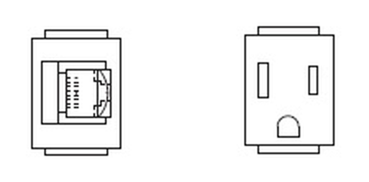 ڼʡۻŵ EEM90012 ֥å2P 15A 125V1 / CAT5E⥸饸å1 TERADA