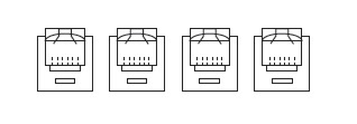乐天商城 - 【受注品】寺田電機製作所 LTF00088 器具ブロック（CAT6Eモジュラジャック×4） TERADA