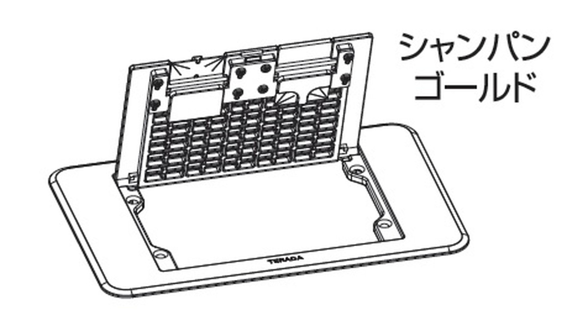 乐天商城 - 【受注品】寺田電機製作所 LTF10000M020 LTF用フロアプレート(シャンパンゴールド) TERADA