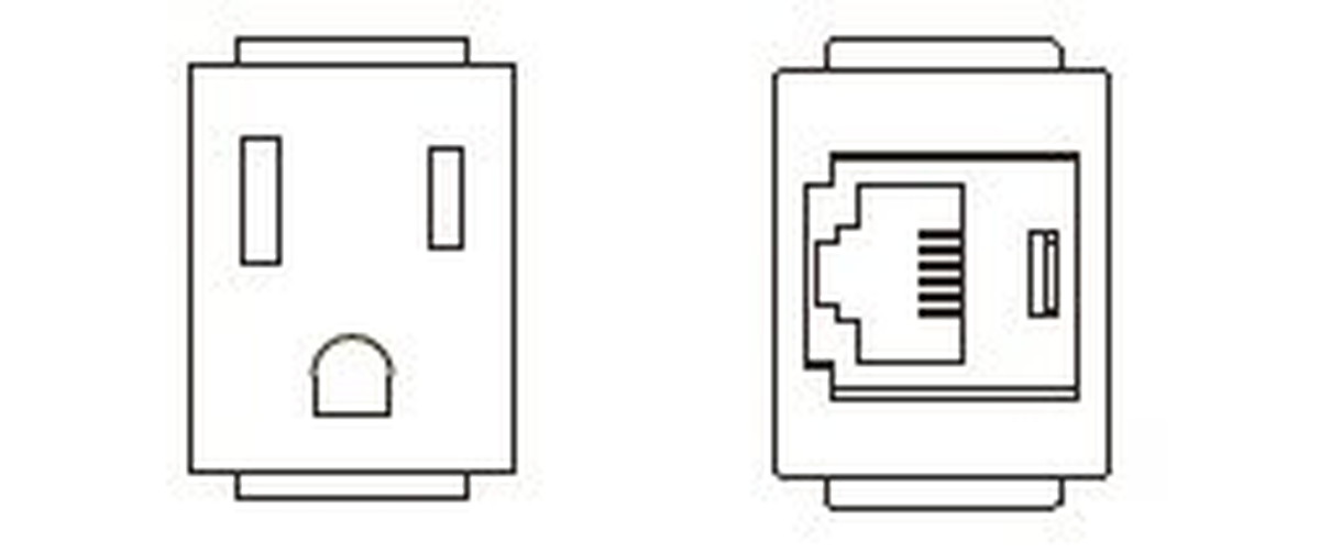 樂天商城 - 【受注品】寺田電機製作所 SBB90011 器具ブロック（接地2P 15A 125V×1 / 6極6芯モジュラジャック×1） TERADA
