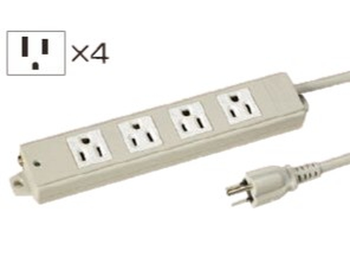 樂天商城 - 【受注品】寺田電機製作所 XET40013W 一般プラグ付エコOAタップ　4口　平行　3m（ホワイト） TERADA