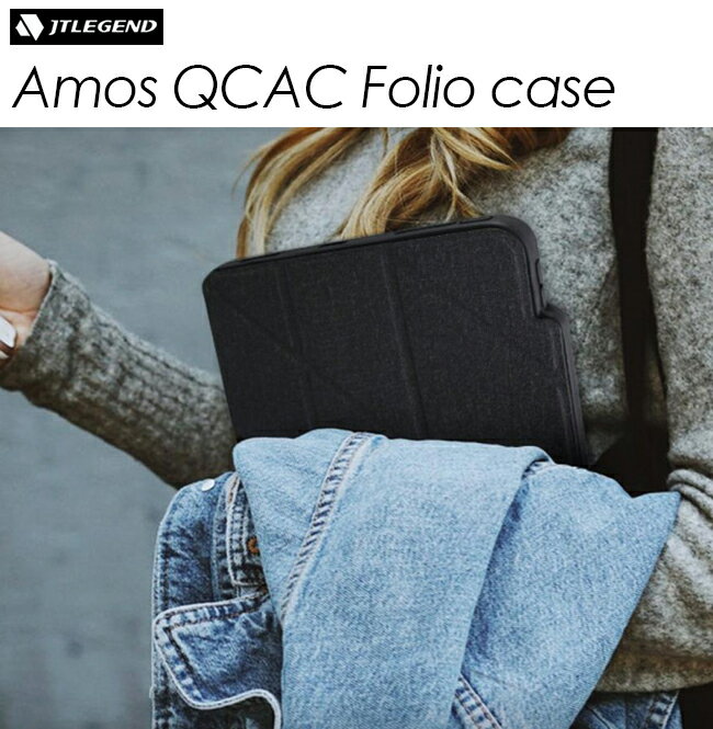 iPad 2018 2017 9.7 ケース iPad mini2019 iPad Air2019 iPad Pro 11 12.9 JTLEGEND Amos QCAC Folio case ケース ファブリック 全3色 Pencil収納 スリープ機能対応 スタンド仕様