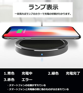 Qi 充電器 ROCK W1 Pro Quick Wireless Charger ワイヤレス充電 iphone8 iphoneX iphone8Plus対応 充電 ワイヤレスチャージャー 無線充電器 iphone android 汎用 スマートフォン適応 置くだけで簡単に充電！ TypeCケーブル付属