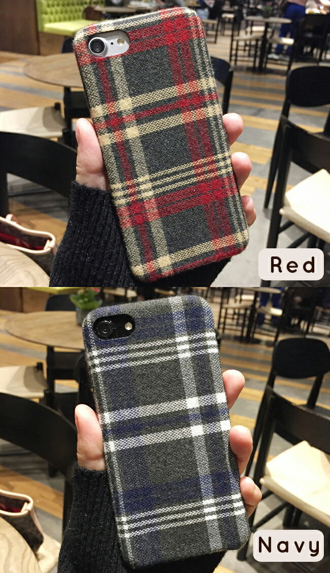 iPhoneXS iPhoneX ケース iPhone8 iPhone7 チェック柄 ファブリックケース 布 全3種 ハードケース iphoneXSケース iphoneXケース iphone8ケース iPhone7ケース