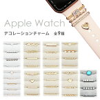 Apple Watch シリコンバンド チャーム 全9種 アクセサリー ストーン キラキラ デコレーション 49 45 41 44 42 40 38mm ゴールド シルバー アップルウォッチ レディース メンズ