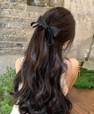 【今だけクーポンでお得】バレッタ リボン リボンバレッタ ヘアピン クリップ ヘアアクセサリー ヘアアクセ アクセサリー ブラック 服飾雑貨 韓国ファッション 春 夏 秋 冬 オフィスカジュアル 結婚式 パーティ レディース
