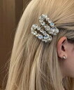 【最終!!全品10%OFF!!更に買うほど割引UP】ヘアアクセサリー ヘアアクセ アクセサリー ビジュー ピン ヘアピン ヘアクリップ 2個セット セット 韓国 韓国ファッション 春 夏 秋 冬 オフィスカジュアル 結婚式 パーティ レディース