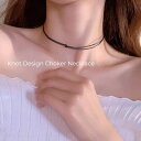 【BLACK FRIDAY 限定SALE】アクセサリー アクセ ネックレス チョーカー 結びデザイン 結び目 ノット ブラック シンプル 服飾雑貨 韓国ファッシ...