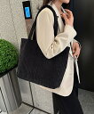 【今だけ500円引き】【ご注文金額から10%OFF】バッグ トート トートバッグ 大容量 コーデュロイ 凹凸 スクエア マチ 鞄 服飾雑貨 韓国ファッション 秋 冬 秋冬 秋服 冬服 オフィスカジュアル シンプル レトロ レディース 通勤 通学 旅行
