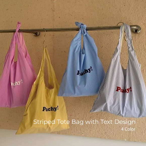 トートバッグ レディース バッグ 大容量 A4対応 エコバッグ 英字ロゴ入り ストライプ柄 韓国ファッション おしゃれ シンプル ナチュラル カジュアル 通勤 通学 サブバッグ 旅行バッグ ストリート 春 夏 秋 冬のサムネイル