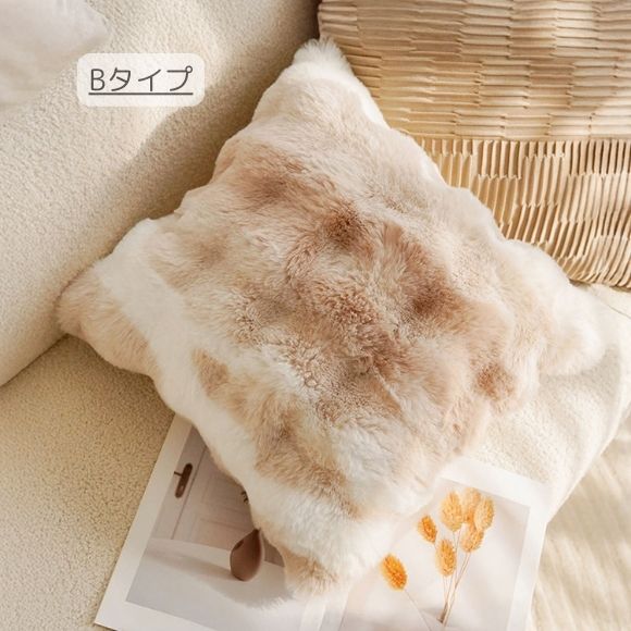 【SUMMER★日替わりSALE】【アウトレット｜在庫限り】クッションカバー カバー マルチ柄 もこもこ ふわふわ 刺繍 アニマル パイピング インテリア 雑貨 韓国 韓国ファッション 春 夏 秋 冬 カジュアル シンプル ガーリー レトロ ホーム レディース iradowl-10001291 Iradowl サンプル画像3