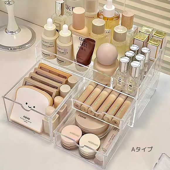【SUMMER★日替わりSALE】収納ケース 収納 ケース 引き出し コスメ収納 化粧品収納 小物収納 クリア インテリア 雑貨 韓国ファッション 春 夏 秋 冬 ホーム キッチン シンプル オフィス カジュアル レディース iradowl-10001631 Iradowl サンプル画像2