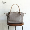 Ense(アンサ)【送料無料】Leather　tote　mini　gray/グレーレザートートバッグ ミニ