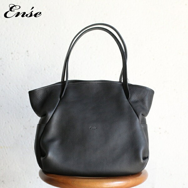 Ense(アンサ) Leather tote mini navy/ネイビー レザートートバッグ 