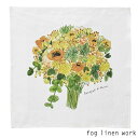 フォグリネンワーク ハンカチ レディース 【4点までネコポス可】fog linen work(フォグリネンワーク)isabelle boinot イザベル ボワノ ハンカチ 季節のお花 ISABELLE BOINOT HANDKERCHIEF MISTLETOE　LIB125-FL3