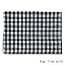 【3点までネコポス可】fog linen work(フォグリネンワーク)リネンキッチンクロス ネイビーホワイトチェック/ランチョンマット　キッチンタオル　LKC001-NAWC