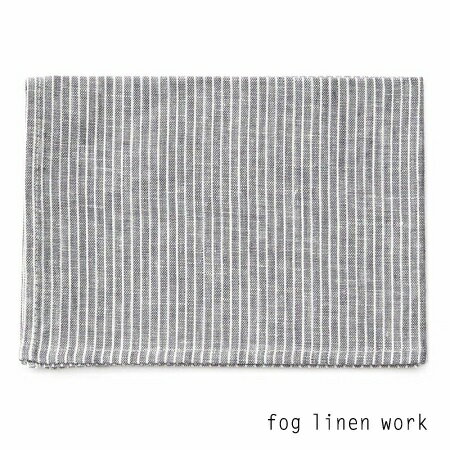fog linen work(フォグリネンワーク)リネンキッチンクロス グレーホワイトストライプ/ランチョンマット　キッチンタオル　LKC001-GYWS