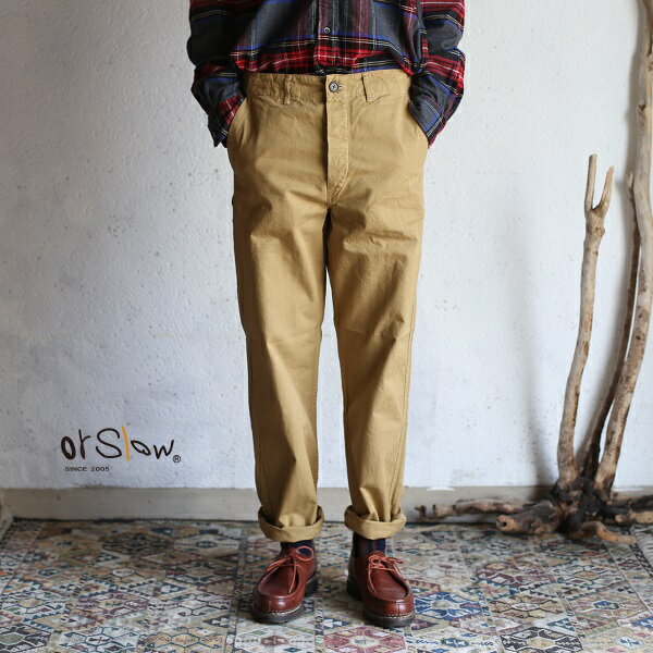 【orslow】 FRENCH WORK PANTS khaki(beige) オアスロウ フレンチワークパンツ カーキ(ベージュ) 【送料無料】