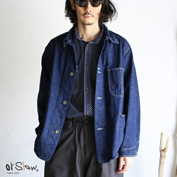 【orslow】 1940's DENIM COVER ALL One Wash　9oz(オンス) セルビッチデニムオアスロウ 40's デニムカバーオール　ワンウォッシュ 日本製【送料無料】