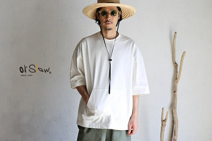 【30%OFFセールSALE】【orslow】Kangaroo Pocket 3/4Sleeve T-shirt カンガルーポケットTシャツオアスロウ 日本製