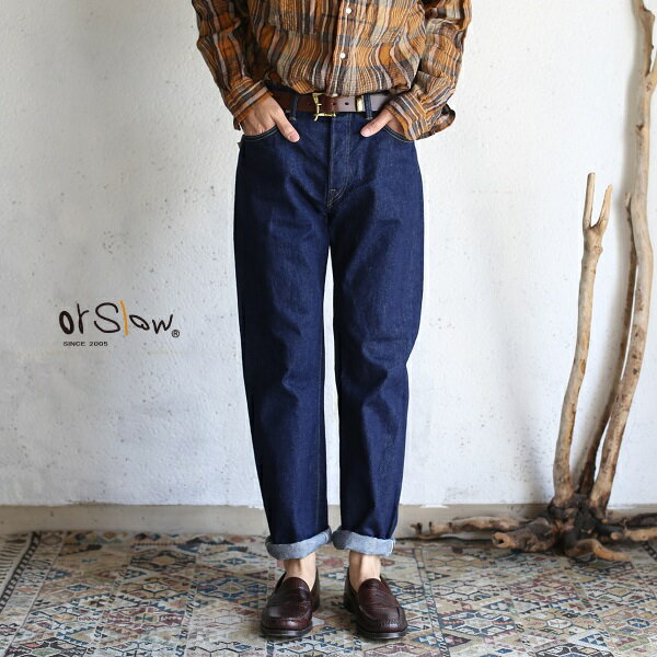  MEN'S STANDARD 105 JEANS DENIM PANTS One Wash　13.7oz(オンス) セルビッチデニムオアスロウ スタンダードデニムパンツ　ワンウォッシュ 日本製