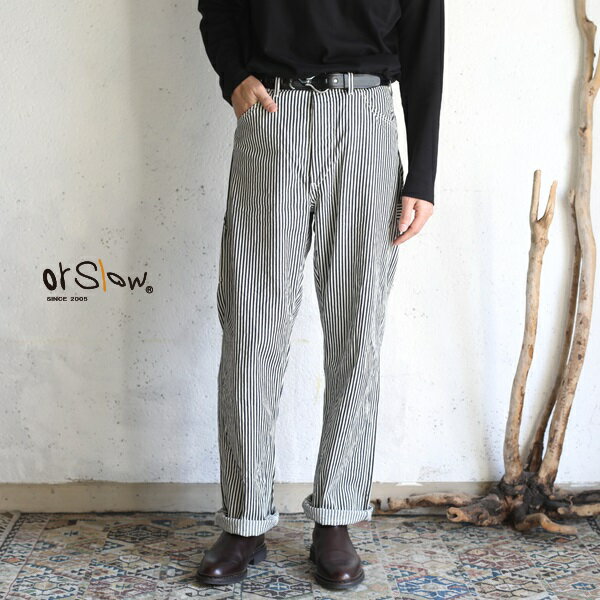 【orslow】 HICKORY STRIPE PAINTER PANTS One Wash 8oz(8オンス) ヒッコリーストライプオアスロウ ペインターパンツ 日本製【送料無料】