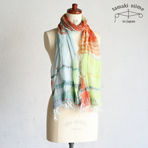 tamaki niime 玉木新雌 print shawl cotton middle 03/ プリントショール コットン 100% ミドル【送料無料】tamakiniime tamaki niime 玉木新雌 print shawl cotton middle 03/ プリントショール コットン 100% ミドル【送料無料】tamakiniime