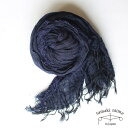 tamaki niime (タマキ ニイメ) 玉木新雌 basic shawl BIG deep navy cotton100 / ベーシックショール ビッグ ディープネイビー コットン100％ 【送料無料】