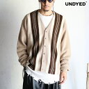 【50%OFFセールSALE】【UNDYED / STANDARD】ALPACA STRIPE CDGN Beige アルパカストライプカーディガン ベージュア...