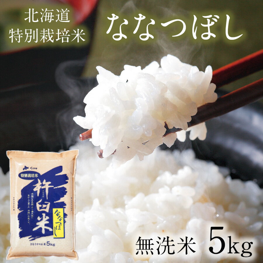 特別栽培米 ななつぼし 無洗米 5kg 令和5年 特A ななつぼし 5キロ 減農薬 北海道 米 無洗米 北海道 きなうすファーム 農家直送 お米 令和5年産 新米 北海道産米 2023年産【送料無料】