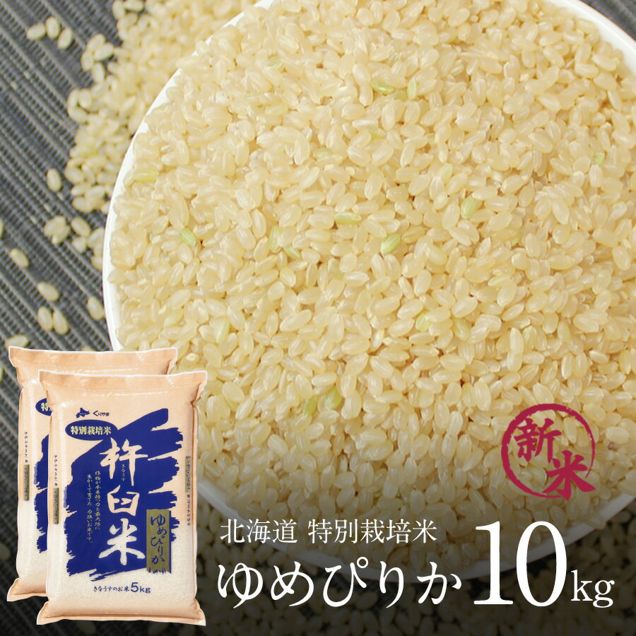 特別栽培米 ゆめぴりか 玄米 10kg(5kg×2袋) 令和5年 特A ゆめぴりか 玄米 10キロ 減農薬 北海道 米 きなうすファーム 農家直送 お米 令和5年産 新米 北海道産米 2023年産【送料無料】