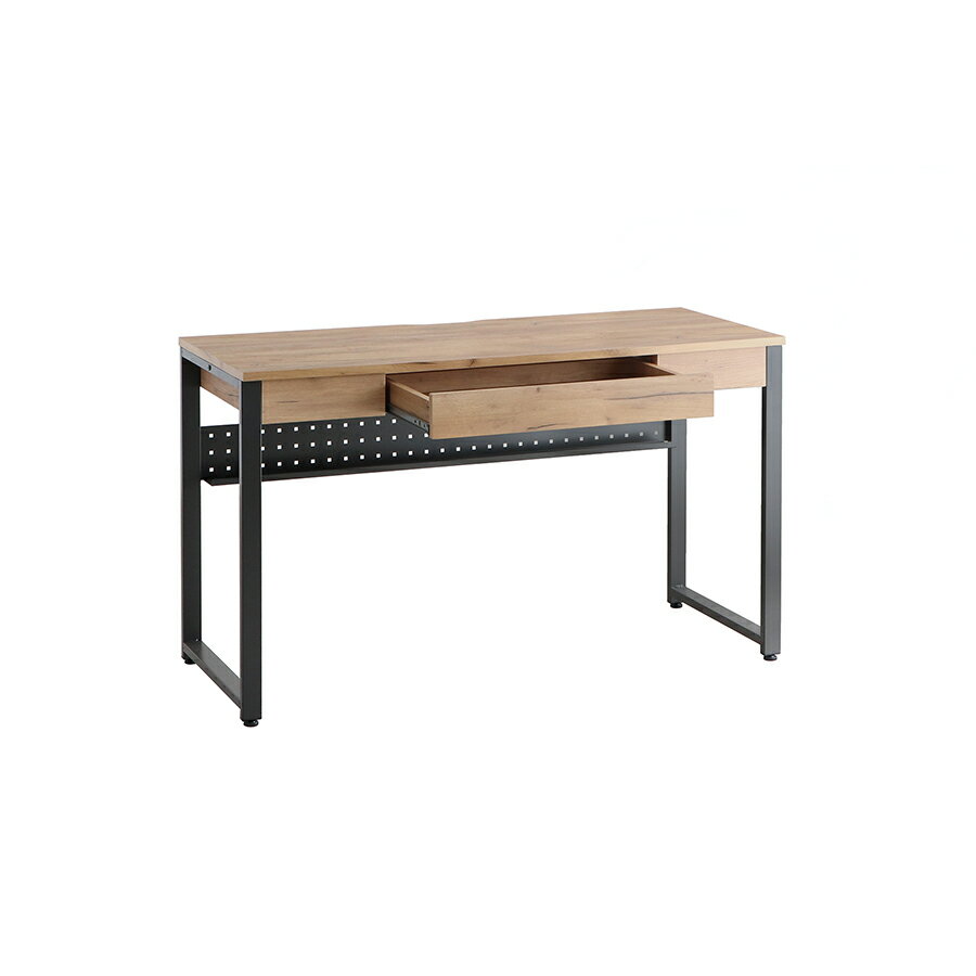 フリッツ デスク 幅120cm スチール脚 アジャスター付き 高級感 収納 引き出し リビング ダイニング パソコンデスク PCデスク リモート 在宅 シンプル 机 テーブル [2]