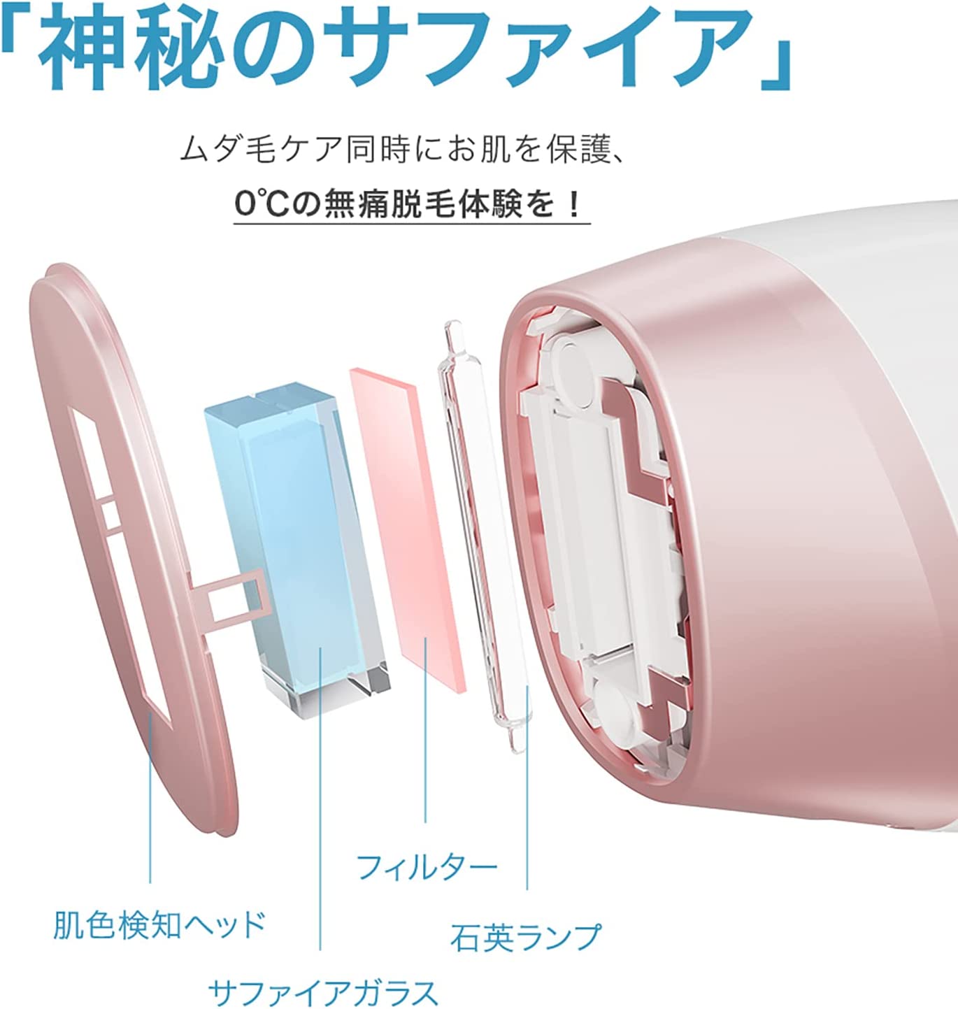 脱毛器 サファイア冷感 光脱毛器 IPL 全身脱毛 60万発照射 男女兼用 美肌効果 家庭...